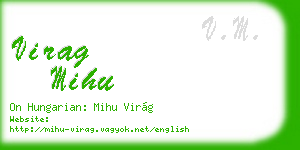 virag mihu business card